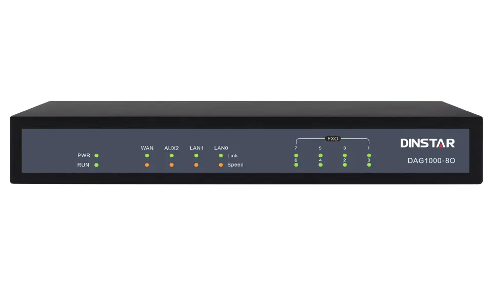 Dinstar DAG1000-8O 8* FXO Analog VoIP Gateway Supplier in Dubai