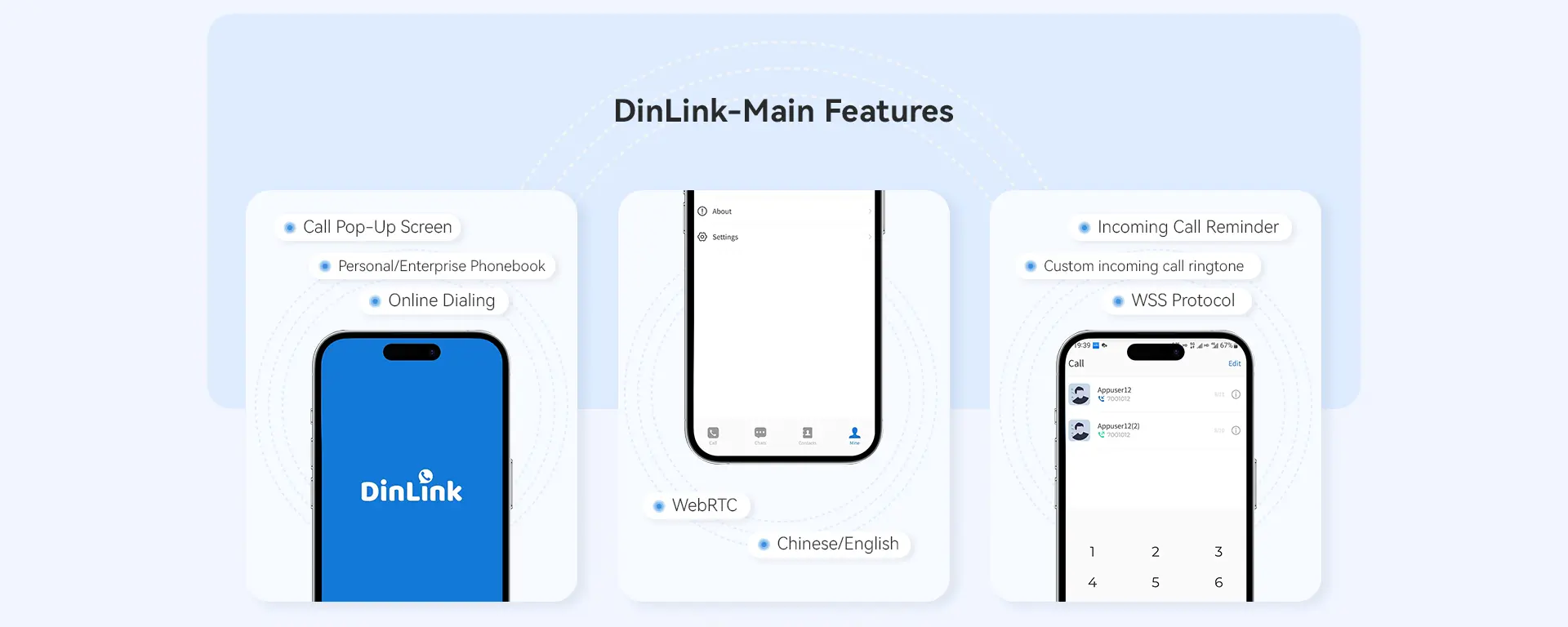 DinLink Softphone Application in Dubai