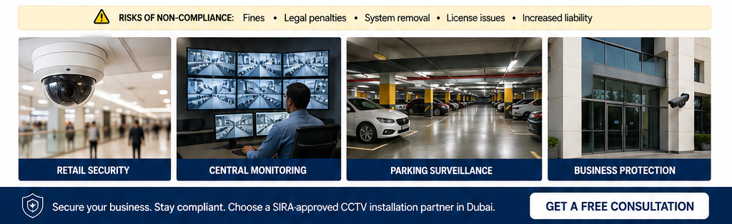 SIRA-Approved CCTV Installation in Dubai
