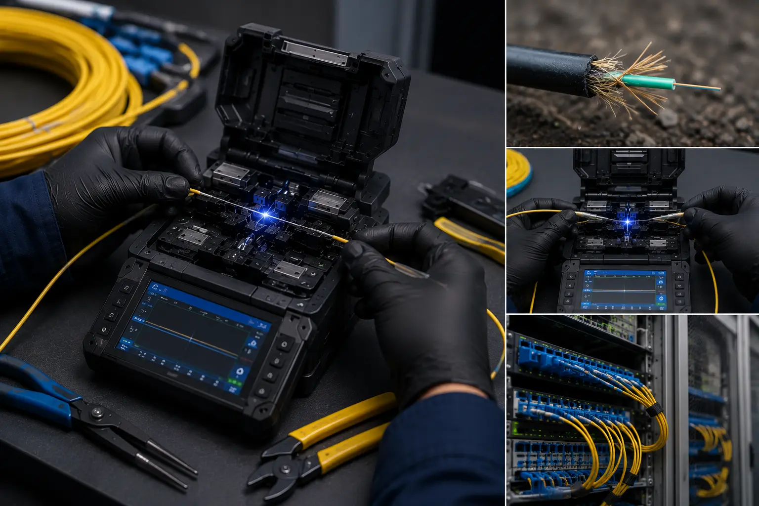 Severed Fiber Optic Cable Repair