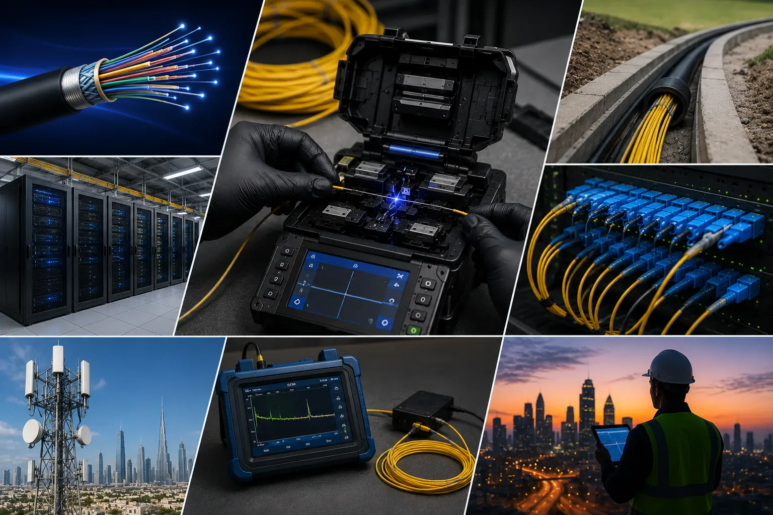 Professional Fiber Optic Cable Splicing