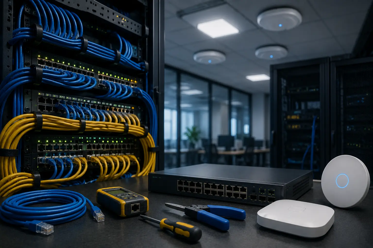 Cabling and network hardware upkeep  
