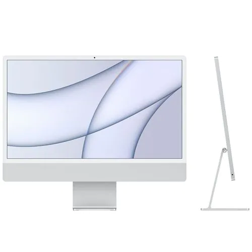 Apple iMac 24-inch 2021-M1,256GB,8GB RAM,English KB, Silver MGTF3 